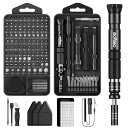 【当店限定!エントリーでポイント10倍】MOVMAO 精密ドライバーセット 145 in 1 トルクスドライバー 磁気ドライバー 特殊ドライバー ネジ回し 多機能ツールキット iPhone Switch DIY Black
