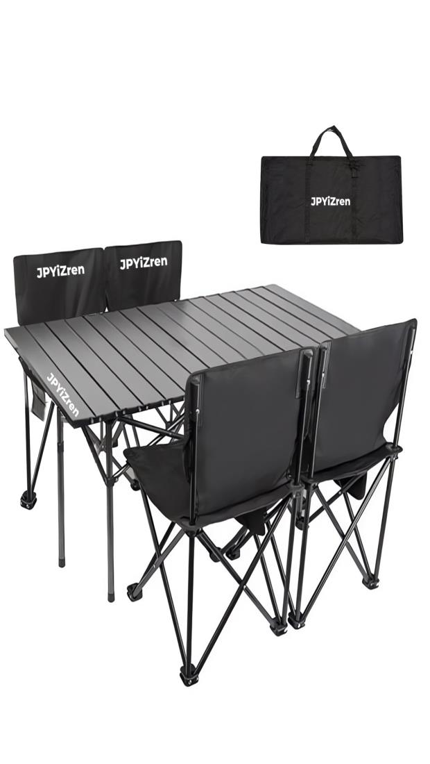 JPYiZren アウトドア テーブル チェア セット バーベキュー テーブル チェア アルミテーブル椅子 ベン..