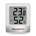 【当店限定!エントリーでポイント10倍】ThermoProサーモプロ 湿度計 温度計 温湿度計 湿度計室内 大画面 コンパクト 顔マーク 壁掛け 卓上スタンド ...