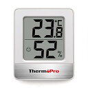 ThermoProサーモプロ 湿度計 温度計 温湿度計 湿度計室内 大画面 コンパクト 顔マーク 壁掛け 卓上スタンド マグネット TP-49