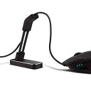 【当店限定!エントリーでポイント10倍】マウスバンジー、Stageekアルミニウム合金ゲームマウスケーブルの管理システム、esportsゲームのための柔軟なマウスケーブルホルダーフィクサー-ブラック