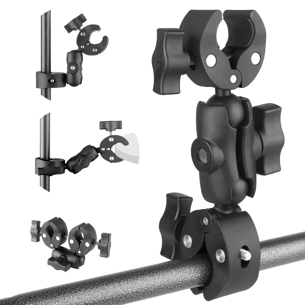 JEBUTU カメラマウント ダブルスーパークランプ クリップマウント ボートヘッドアーム 2点位置360回転 角度調整 ダブルクランプ カメラクランプ 蟹バサミクランプ カメラアーム 撮影アクセサリー マジックアーム 撮影照明機材 固定 デスク アーム カメラグリッパー・カメラホ