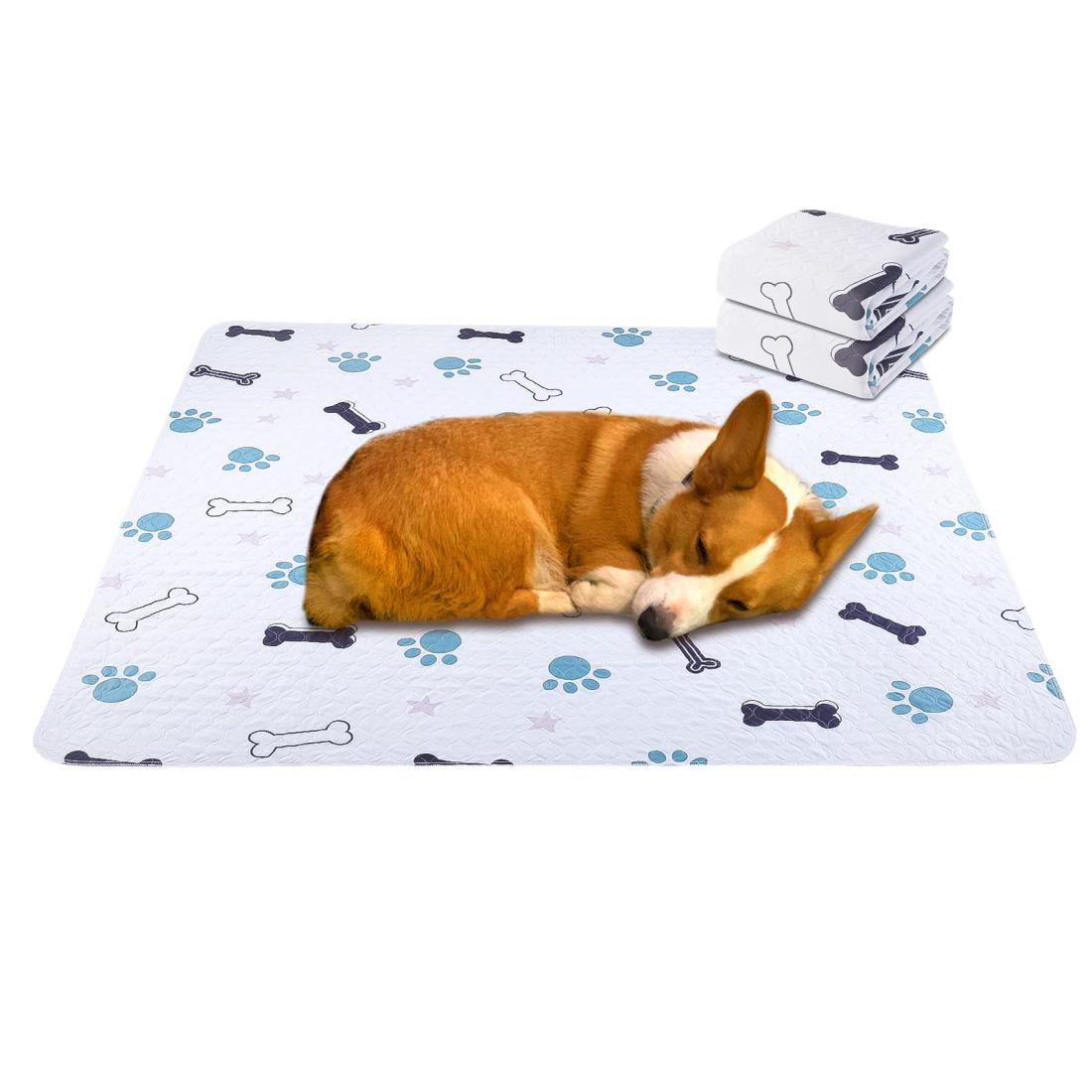 LOOBANI 2枚セット犬 猫用洗えるペットシーツ おしっこマット ペット用 トイレ下敷きマット 速乾 滑り止め 繰り返し使える (80*92CM, 2枚セッ...