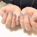 【当店限定!エントリーでポイント10倍】mallnoo 24枚入 手作りネイルチップ ファッション グラデーション色 流行色 和風 夢幻 (パープルグラデーション)
