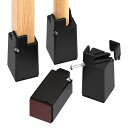 Ezprotekt テーブル 脚 継ぎ足し こたつ 継ぎ足 机 高さ調整 4個セット 100mm高さを上げる 幅を調節できる・22mm~40mm 丸/角脚兼用 ...