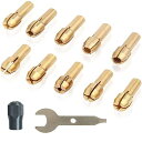JUTOSU 回転工具セット用 4.3mm シャンク コレットチャックセット モーターコレット【サイズ0.5・0.8・1.0・1.6・1.8・2.0・2.2・2...