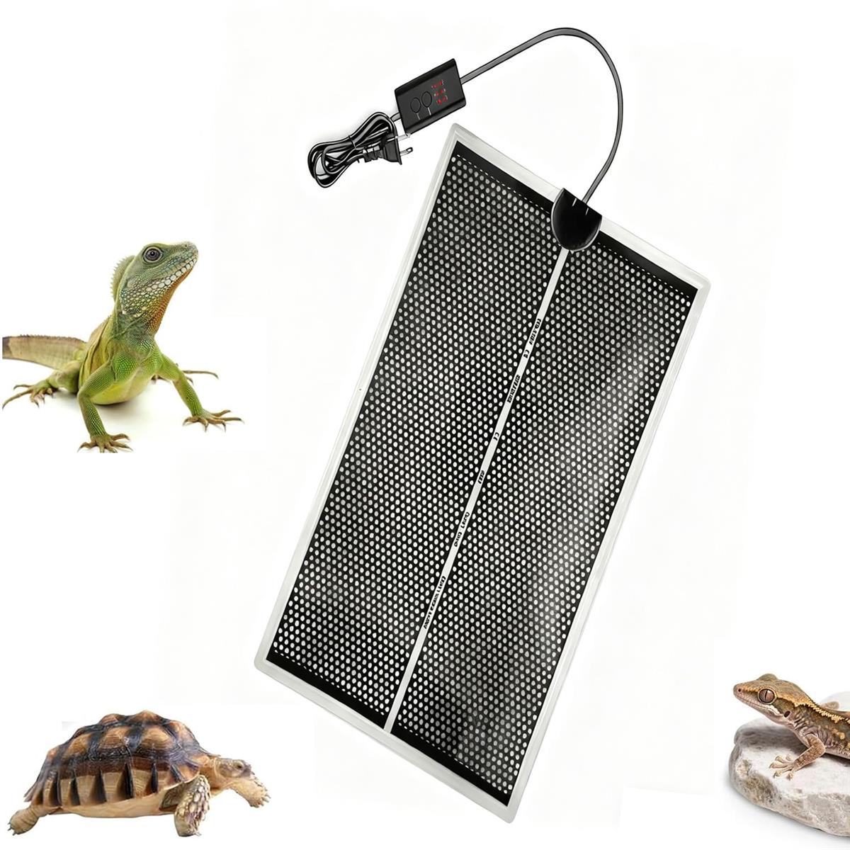 AnJieYa 爬虫類 ヒーター 3段階温度調整 マット 7W 両生類飼育 ヒーティング 小動物 保 ...