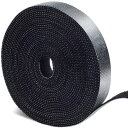 【当店限定!エントリーでポイント10倍】マジックバンド 結束テープ 結束バンド 10m × 15mm 黒 面ファスナー 自由にカト 収納用テープ 繰り返し利用可能