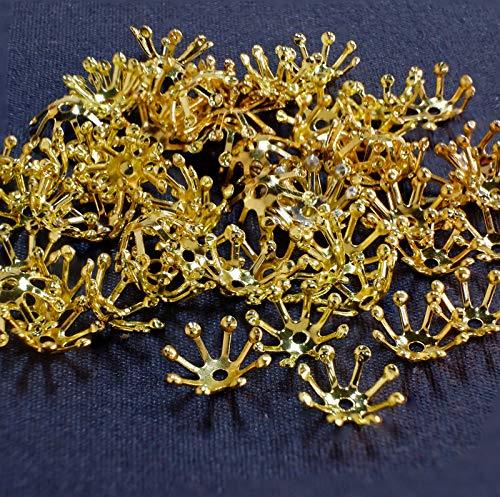 【LEISURE CLUB】座金 花座 つまみ細工 蕾 つぼみ パール金具 100個 外径9.5mm 銅 フラワー イヤリング 副資材 セット ジュエリー メタ...