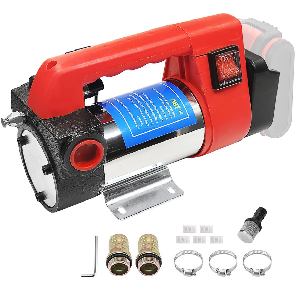 充電式電動オイルーポンプ ディーゼル 灯油ポンプ 45L/min 揚程5~8m 吸引力5m 圧力バルブ装備 バッテリ..