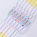 【当店限定!エントリーでポイント10倍】カーブペン 水性ペン 蛍光ペン ローラースタンプペン 花柄/ハート/点線/波線 速乾 耐久 手帳 日記 筆記用具 贈り物...