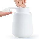 Umlaca ソープディスペンサー 泡 陶器 おしゃれ ディスペンサー ハンドソープ 泡 ハンドソープ 詰め替えボトル 泡ディスペンサーボトル 泡ハンドソープ ボトル 広口 小型 キッチン 洗面所などに適用 (ホワイト, 泡タイプ)