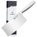 KEEMAKE 中華包丁 包丁 ステンレス 185mm 食洗機対応 万能包丁 多機能 肉切り 菜切り 魚切り キッチン用品 プレゼント ギフト (185mm)