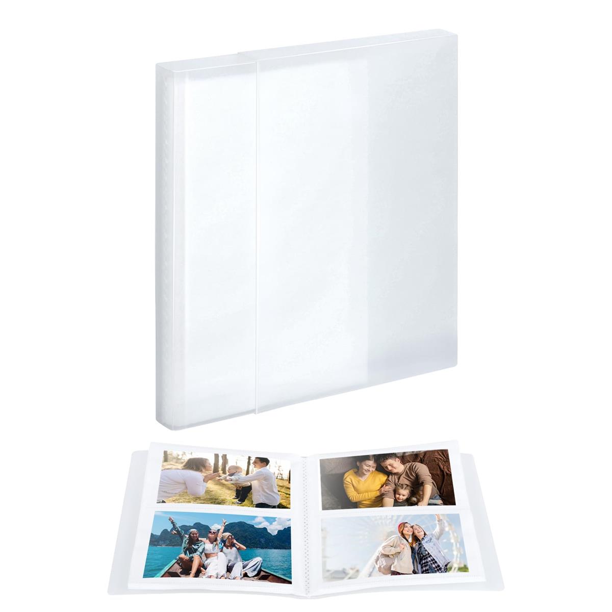 FRETONBA ポケットアルバム Lサイズ対応 透明度の高い フォト アルバム 軽量薄型 フォトブック 最大80枚収納 写真整理 収納便利 コンパクト 写真アルバム 携带便利 防塵 防水 縦写真収納 家族 子供 赤ちゃん 結婚式 卒業式 記念日 旅行 アルバム L判/L-W/ハガキ/DSCサイズ対応
