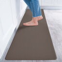 【当店限定!エントリーでポイント10倍】Baibu Home キッチンマット 拭ける 洗濯いらず 低反発 クッション 8mm 踏み心地いい ポリ塩化ビニール ずれない 台所 マット はっ水 防汚 180cm ブラウン
