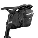 ROCKBROS サドルバッグ 自転車 バッグ ロードバイク フレームバッグ 大容量 1.5L 反射材付き テールライト装着可能 ストラップ式 防水ファスナー ...