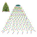 クリスマス LED イルミネーションライト クリスマスツリーライト 2M 16本 400球 屋外 ライト クリスマスツリー飾り LED イルミネーション メモリ...