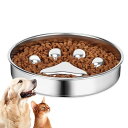 ペットボウル 早食い防止 スローフードボウル フードボウル ステンレス製 ゆっくり食べる 犬 猫 ペット用 エサ皿 (16cm)