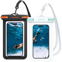 2個セット スマホ 防水 ケース 雨の日 IPX8 Lamicall : 海 プール お風呂 すまほ ぼうすい カバー 水中 撮影 顔認証 通話 スマフォ アイホン 携帯 けいたい 首かけ 温泉 海水浴 水泳 潜水 iPhone 16e 16 15 14 plus pro promax 13 mini 12 プロ マックス se Huawei Xperia an