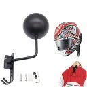 【当店限定!エントリーでポイント10倍】Ranzek バイクアクセサリー ヘルメットラック バイク用ヘルメットホルダー 壁掛け 180度回転 フ ック付きメタル
