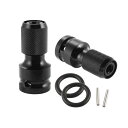 YFFSFDC ソケットアダプター 1/2’’四角-1/4’’六角軸ソケットアダ プター スライドロック式 インパクトレンチ用 急速に転換 ワッシャーとプラグ付き(2本セット)