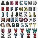 LEMESO ワッペン アイロン アルファベット アップリケ 52枚入 刺しゅうパッチ