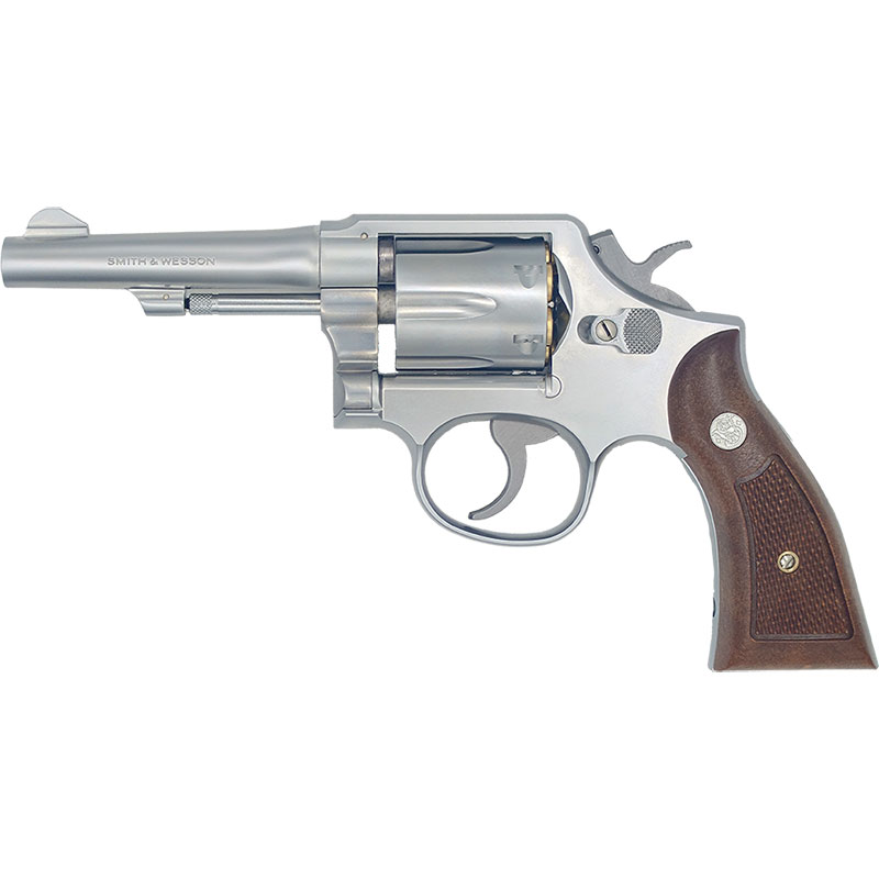メーカー希望小売価格はメーカーサイトに基づいて掲載していますS&Wの名銃M10をベースに誕生したステンレス仕様のKフレームリボルバー「M64」を発火式モデルガンで再現。1970年代初期型のテーパードバレルや大型S&Wロゴなど、当時の特徴的なディテールを忠実に再現。ステンレス風メッキの美しい仕上がりと、Ver.3ならではの滑らかな作動感が魅力です。●4インチのテーパードバレルを再現●ステンレス風メッキ仕上げ●グリップ内部にウエイトを内蔵●Kフレーム・スクエアバット仕様●7mmキャップ火薬対応の発火式【セット内容】本体、.38スペシャル発火カートリッジ6発※火薬は別売です。■全長：175mm■重量：500g■装弾数：6発■主要材質：ABS樹脂、亜鉛ダイカスト■発火方式：7mmキャップ火薬使用■メーカー：タナカ(Tanaka)完成品モデルガン、発火式リボルバー、38スペシャル