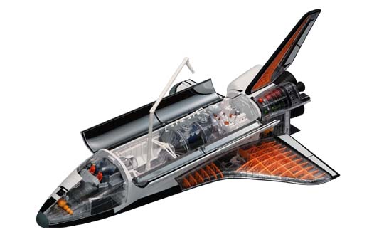 アオシマ スカイネット 立体パズル 4D VISION ビークルカットモデル No.01 スペースシャトル