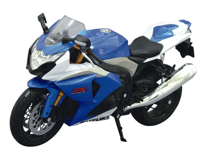 アオシマ プラモデル 1/12 完成品ダイキャストバイク SUZUKI GSX R1000 ブルー