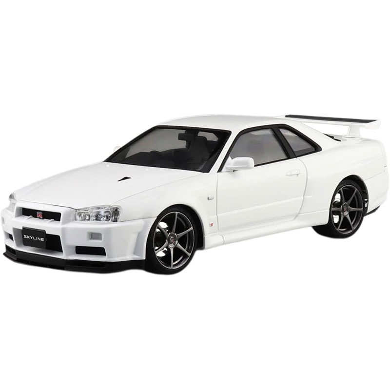 アオシマ プラモデル 1/24 プリペイントモデル No.3-B ニッサン BNR34 スカイライン GT-R V spec II 039 00 ホワイト