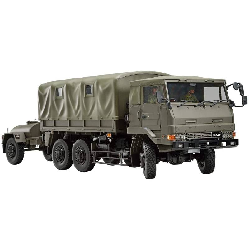 Rakuten - アオシマ プラモデル 1/35 ミリタリーモデルキット No.3 3-1/2tトラック SKW-476 w/野外炊具1号 22改＆1t水タンクトレーラ