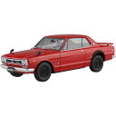 アオシマ プラモデル 1/24 楽プラ スナップカー No.1-RE KPGC10 スカイラインHT 2000GT-R 1970 レッド
