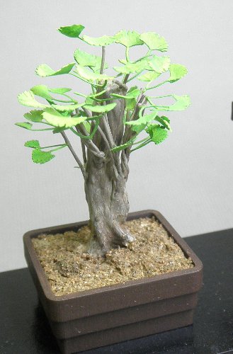 和巧 紙創り ペーパークラフト 1/12 テーブルガーデンキット 花・草 盆栽いちょう ...