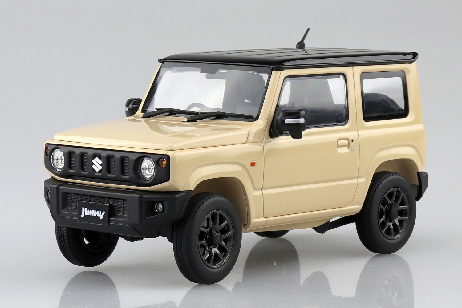 アオシマ プラモデル 1/24 楽プラ スナップカー No.3-CI JB64 ジムニー 2018 シフォンアイボリーメタリ..