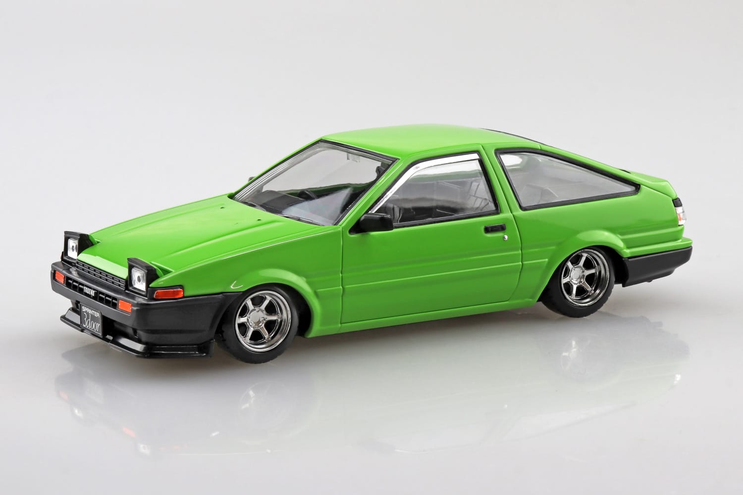 アオシマ プラモデル 1/32 楽プラ スナップキット No.11CU-GN トヨタ スプリンタートレノ カスタム グリーン