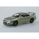 アオシマ プラモデル 1/32 楽プラ スナップキット No.12-MJ ニッサン R34スカイライン GT-R ニュル ミレニアムジェイド