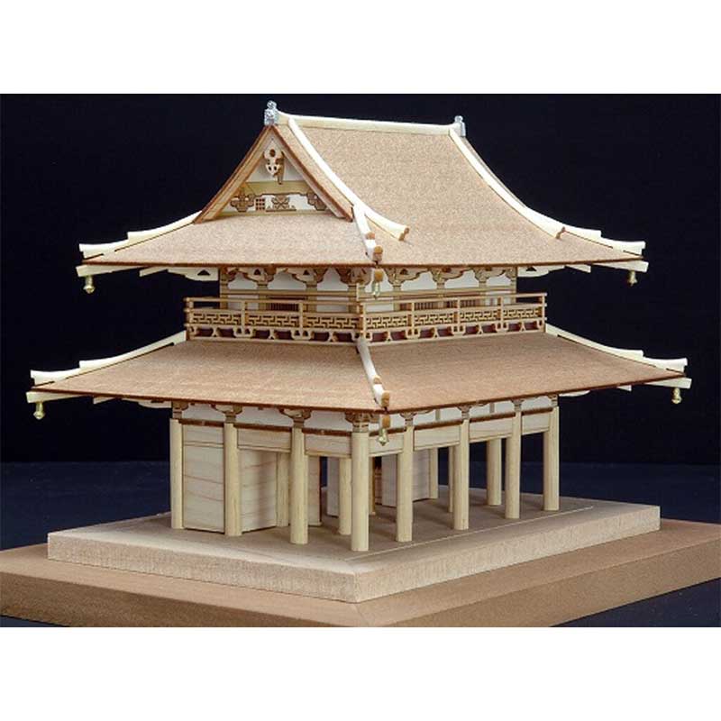 ホビー&雑貨のお店 スターゲートのウッディジョー 木製模型 1/150 法隆寺 中門｜アングル2