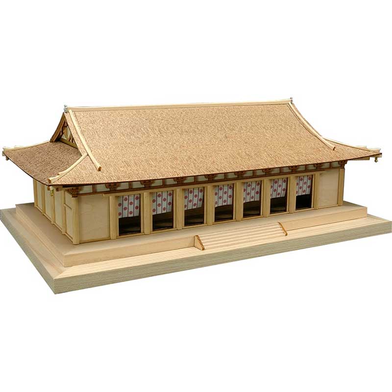 ホビー&雑貨のお店 スターゲートのウッディジョー 木製模型 1/150 法隆寺 大講堂｜アングル2