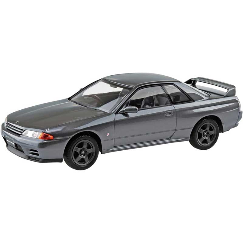 メーカー希望小売価格はメーカーサイトに基づいて掲載しています再現度ピカイチのR32型 GT-R！ GT-Rの中でも1番人気と言っても過言ではないR32型 ボディ色をプラスチック材料の着色で再現する事により、塗装不要となりました。ツヤツヤのボディも見どころです。はめ込み式を採用する事で接着剤が不要となりました。キットを簡略化しながらも1/32スケールで高い再現性を実現しました。 ●選択式でローダウン仕様も組み立て可能 ●パーツ総数25点のお手軽モデル ●ボディカラー：ガングレーメタリック ※掲載されている画像は試作品です。 ※組み立てにはプラモデル用接着剤等の工具が必要となります。 ■メーカー：青島文化教材社(AOSHIMA)検索ワード：日産、NISSAN、カーモデル