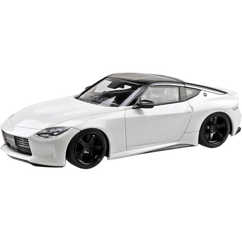 アオシマ プラモデル 1/32 楽プラ スナップキット No.17CU-PW ニッサン RZ34 フェアレディZ カスタムホイール プリズムホワイト