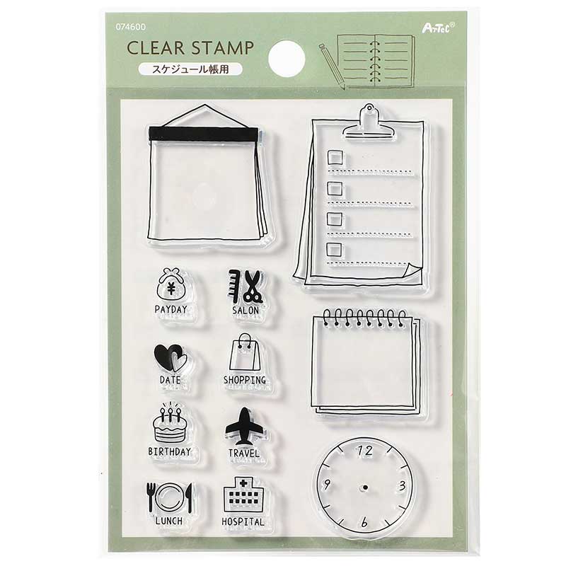 乐天商城 - アーテック スケジュール帳用クリアスタンプ No.74600