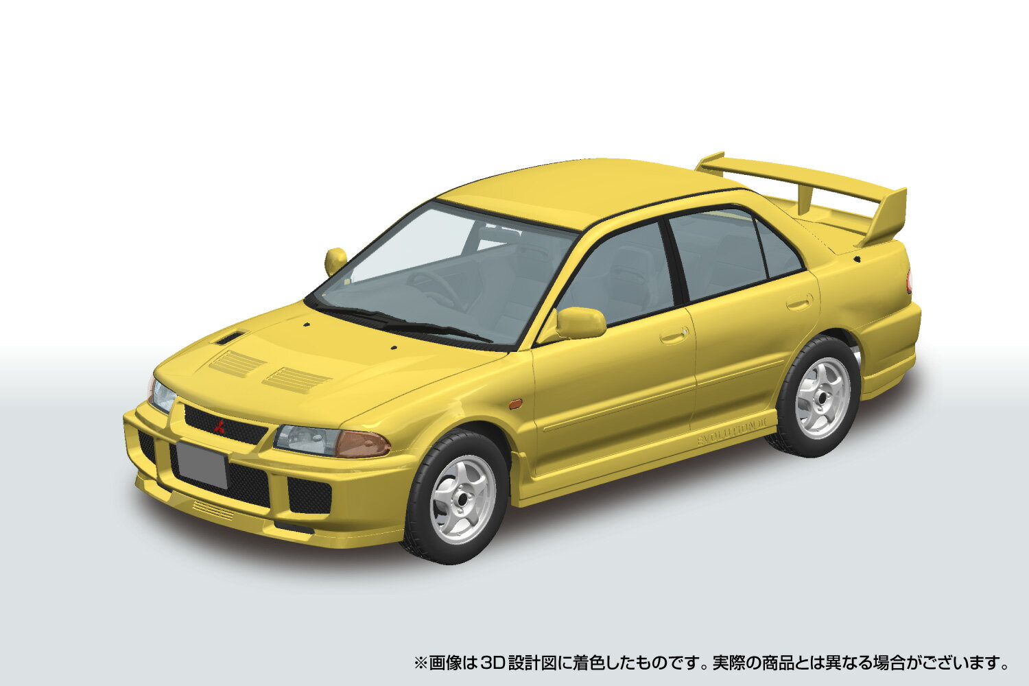 アオシマ プラモデル 1/24 楽プラ スナップカー No.04-DY CE9A ランサーGSRエボリューションIII 1995 ダンデライオンイエロー