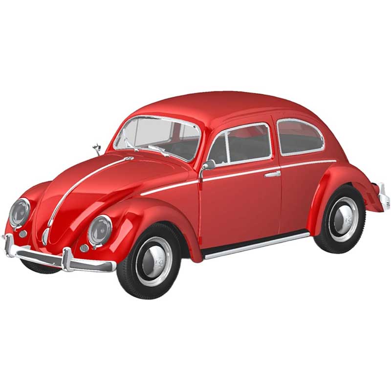樂天商城 - アオシマ プラモデル 1/32 楽プラ スナップキット No.20-RR フォルクスワーゲン ビートル ルビーレッド