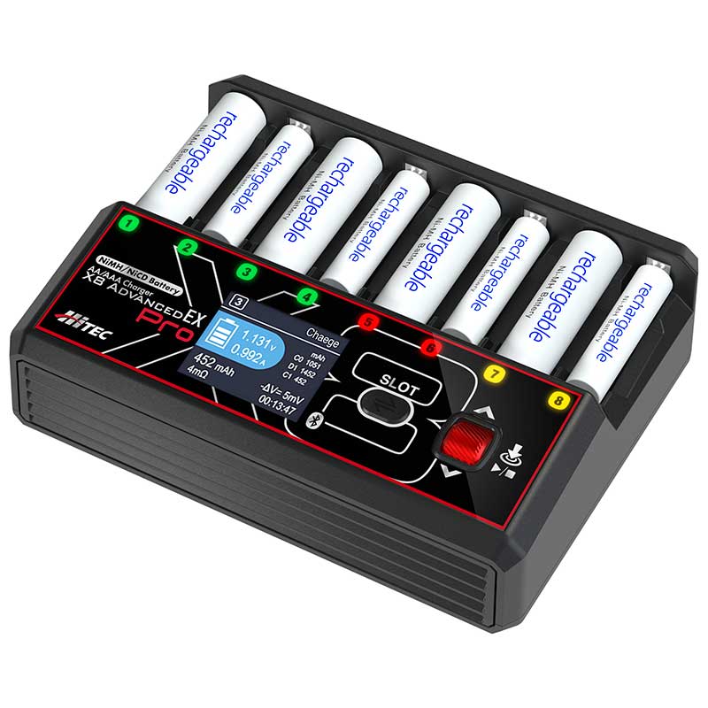【2月中旬発売予定】ハイテック 単3/単4充電器 AA/AAAチャージャーX8 アドバンスEXプロ No.44368