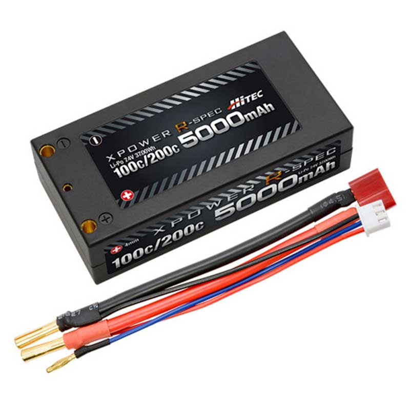 ハイテック Li-Poバッテリー エックスパワー Rスペック 7.4V 5000mAh 100C/200C No.XPR5000S