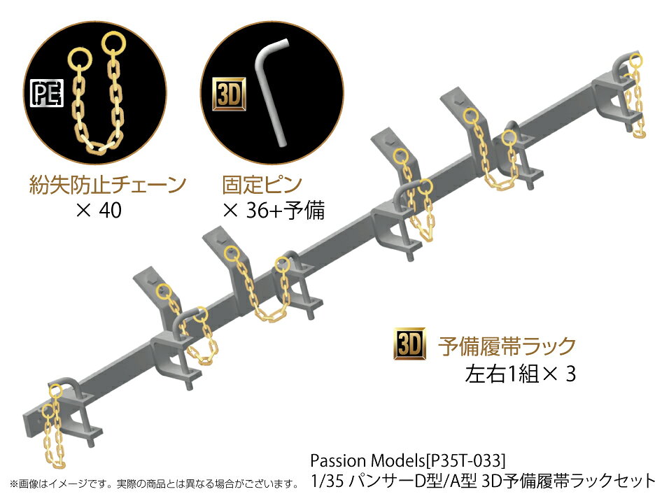 パッションモデルズ 1/35 パンサーD型/A型 予備履帯ラックセット P35T-033