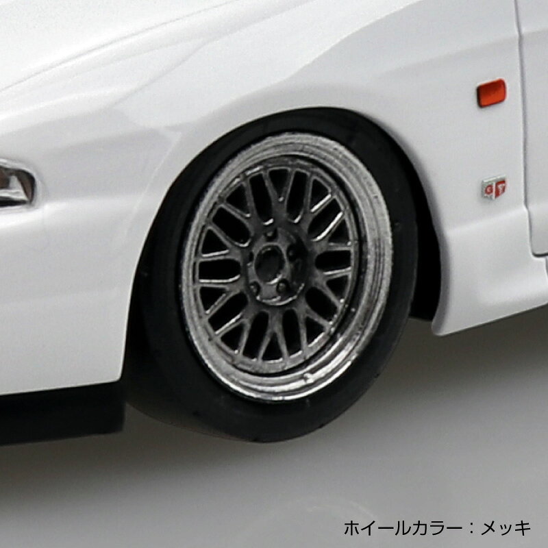 アオシマ プラモデル 1/32 楽プラ スナップキット No.21CU-WE ニッサン R33スカイラインGT-R カスタムホイール ホワイト