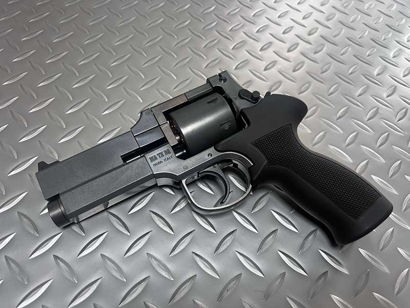 マルシン 6mmBB 新型パッキン Xカートリッジ式ガスリボルバー マテバ 4インチ エクセレントヘビーウエイト プラグリップ仕様