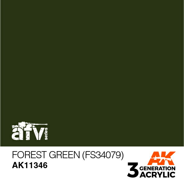 AKインタラクティブ アクリル塗料 AKアクリル3G フォレストグリーン FS34079 AK11346