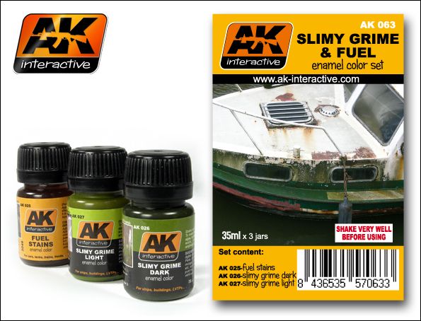 AKインタラクティブ ウェザリング塗料 水垢＆燃料汚れセット AK00063